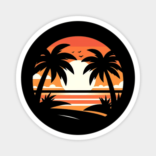 Palm Tree Sunset Magnet